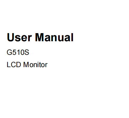 Manuel d’utilisation G510S